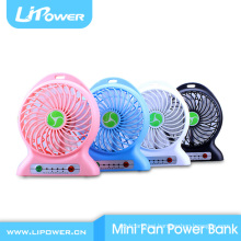 Plastic novelty hand usb mini fan with LED light for promotion